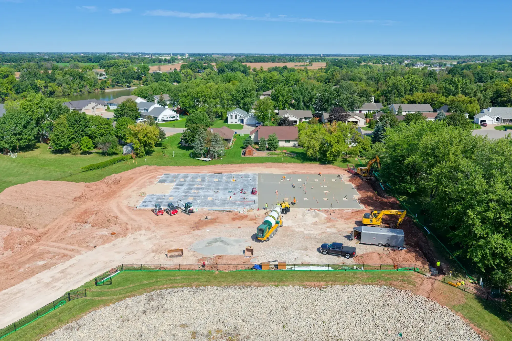 Construction progress at a Wisconsin jobsite
